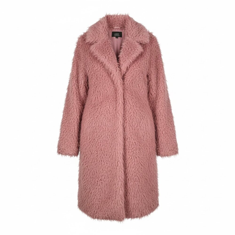 NWT Wild Fable Blush Pink Faux Fur Coat XXL – Oversized Cozy Jacket - Picture 3 of 9